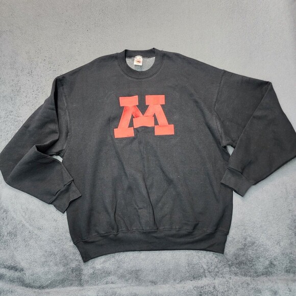 VINTAGE Minnesota Golden Gophers Sweater Size 2XL Black & Red Made in USA - Picture 1 of 10